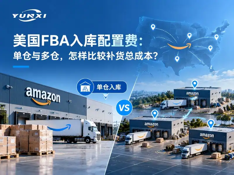 美国FBA入库配置费:单仓与多仓,怎样比较补货总成本?