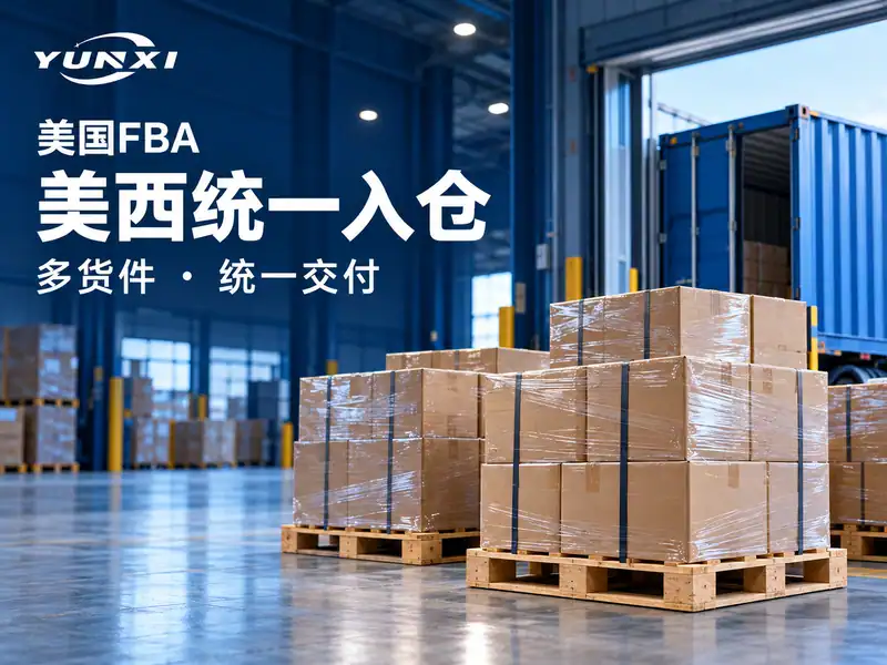 美国FBA美西统一入仓:多个货件统一交付,开船后预计25–30天送达